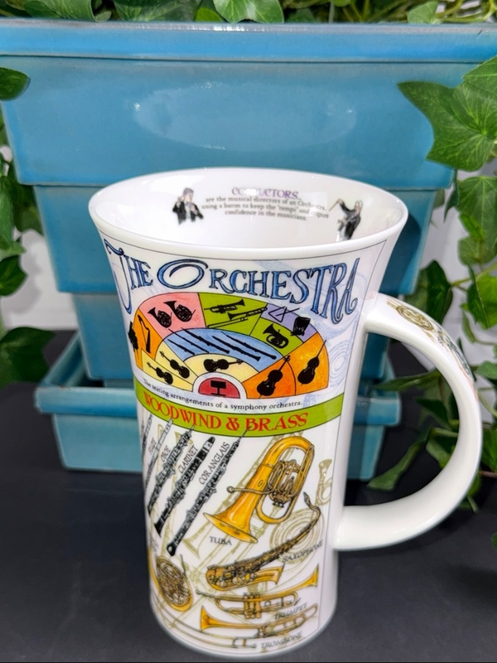 Vintage 1990 Dunoon Ochestra Instruments Glencoe Mug Tea Coffee Caroline Dadd